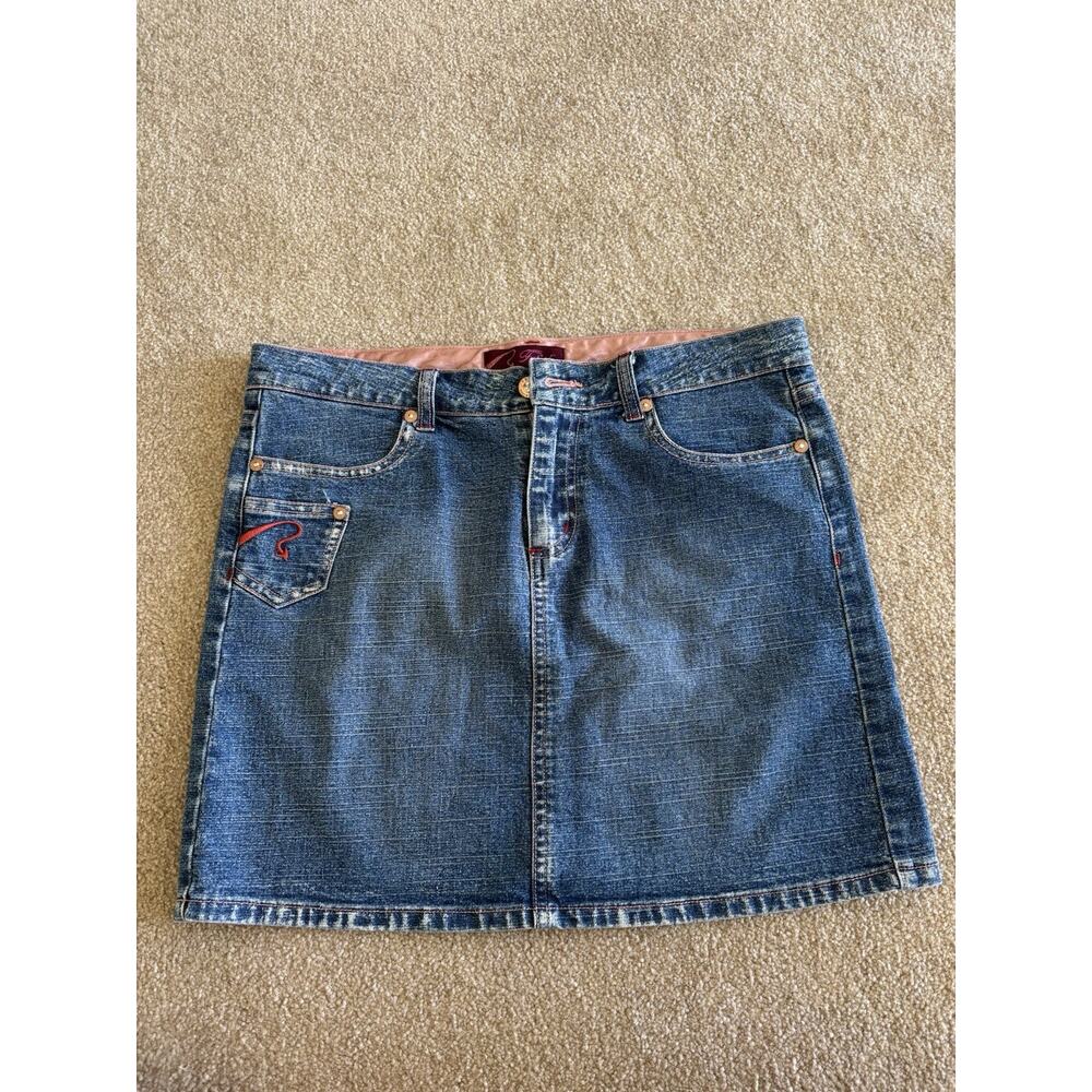 Y2K Vintage Fetish Women’s Denim Skirt Size 9/10 89% Cotton